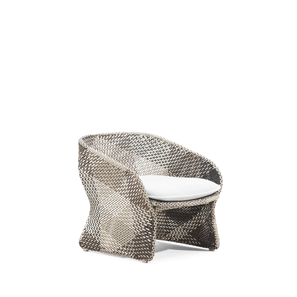 Poltrone Lounge con Motivo Triangolare in Fibra Sintetica