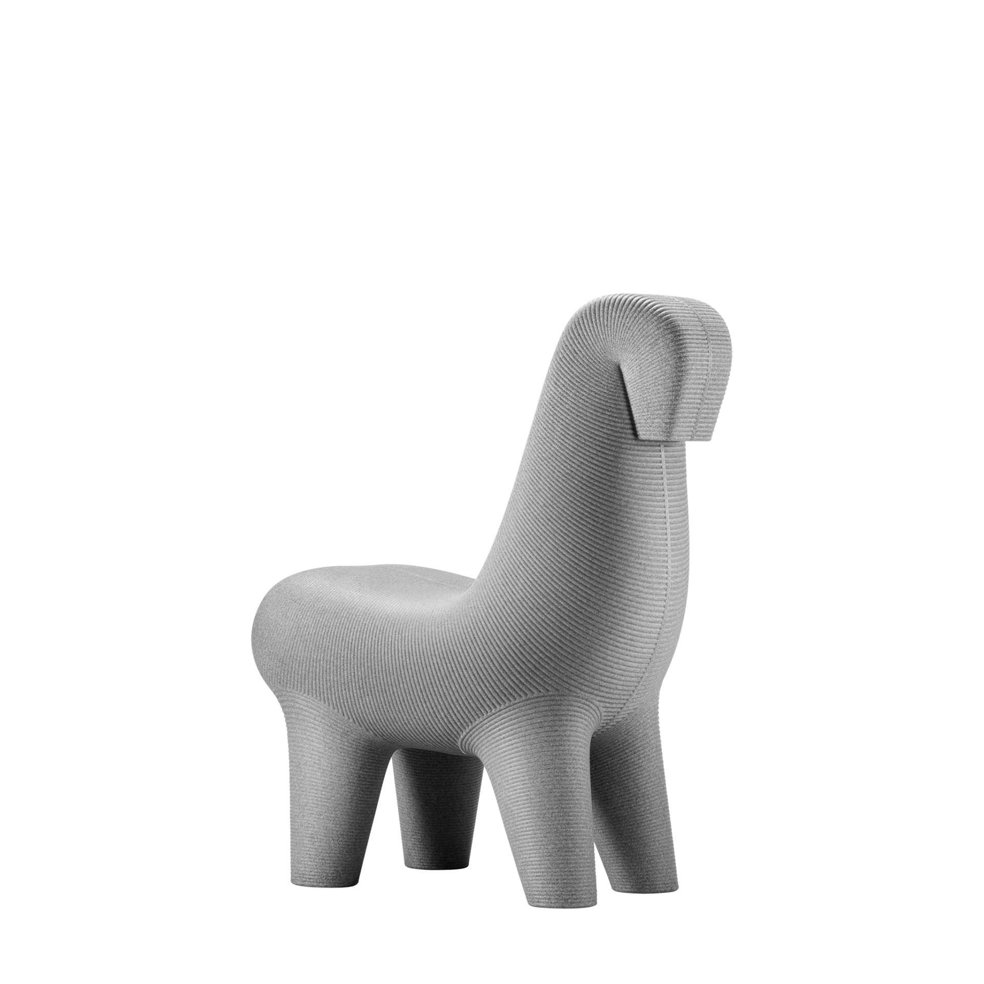 Ghoda Chair Qeeboo Grey Mix vista laterale