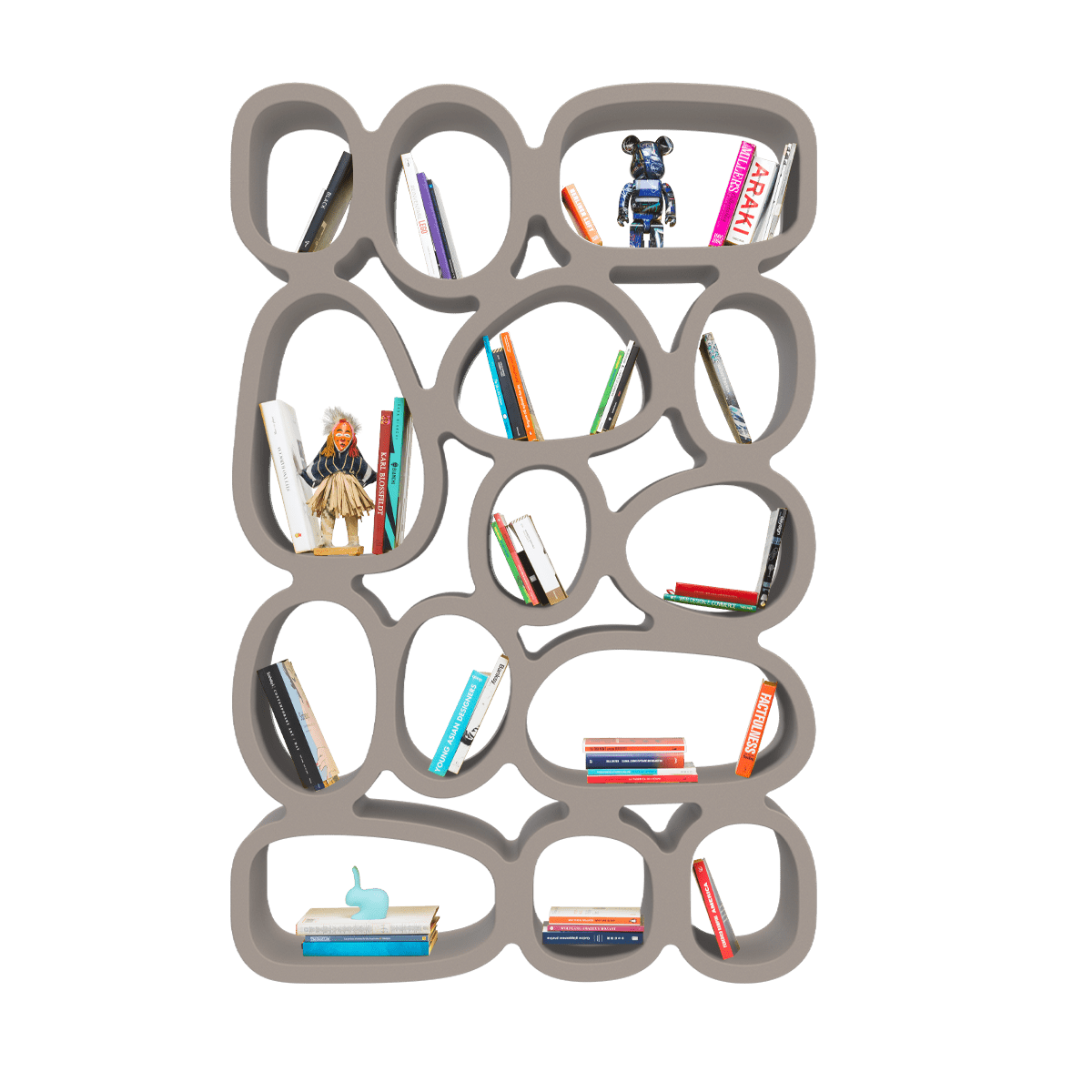 Libreria Koibuchi colore Dove Grey vista frontale