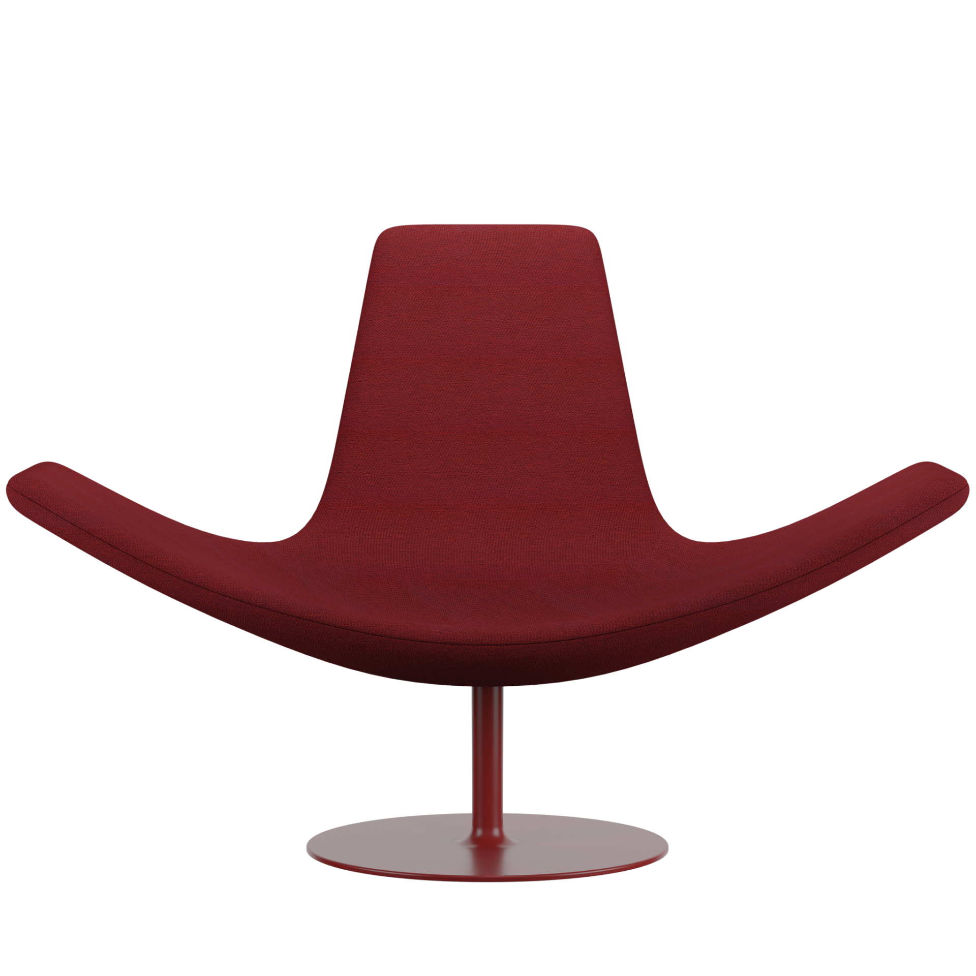 Wing Armchair Fabric A poltrona tessuto Pugi rosso vista laterale