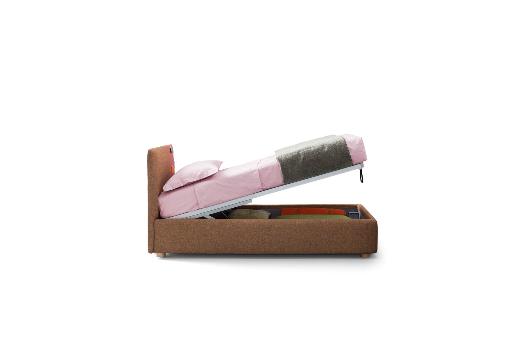 Particolare rivestimento sfoderabile letto Rift Samoa Divani