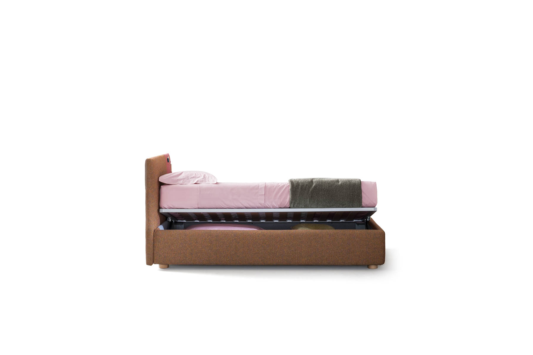 Letto imbottito Rift Samoa Divani in ambiente camera da letto