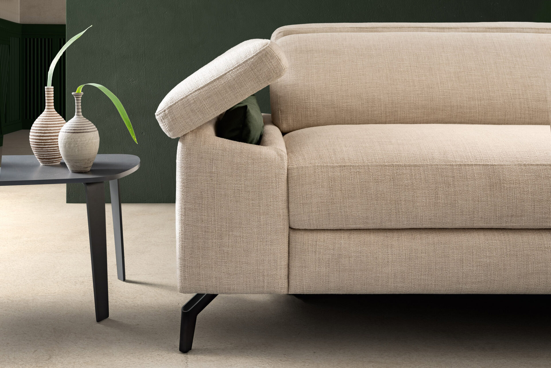 Divano Space Action con sistema relax opzionale attivato