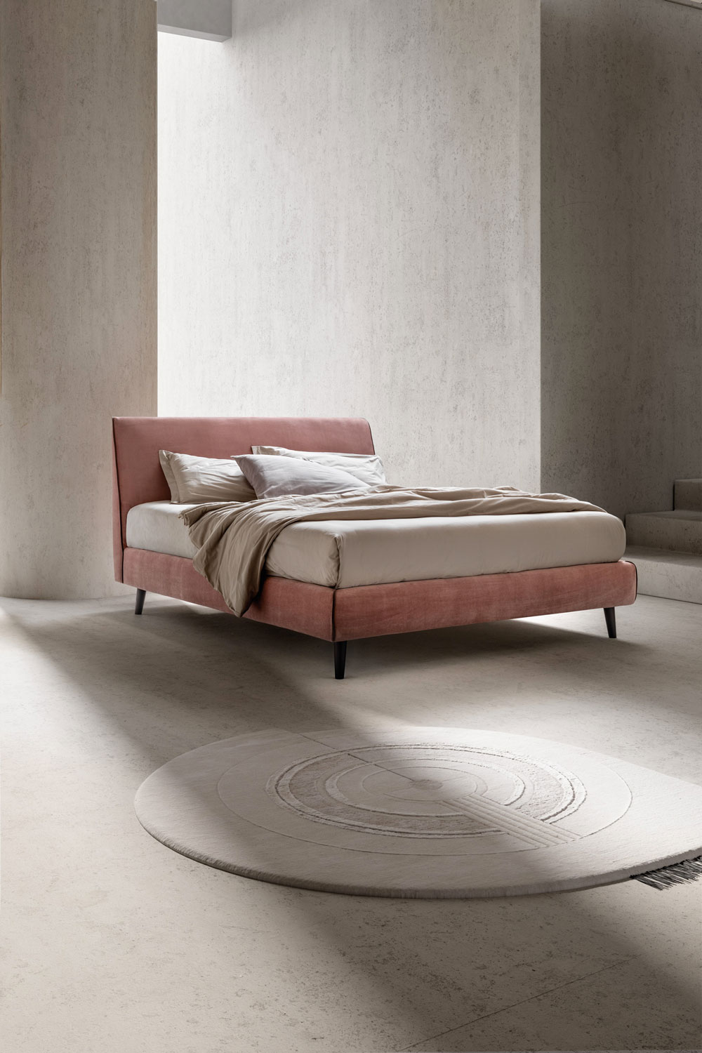 Dettaglio testiera letto imbottito Time Samoa Divani