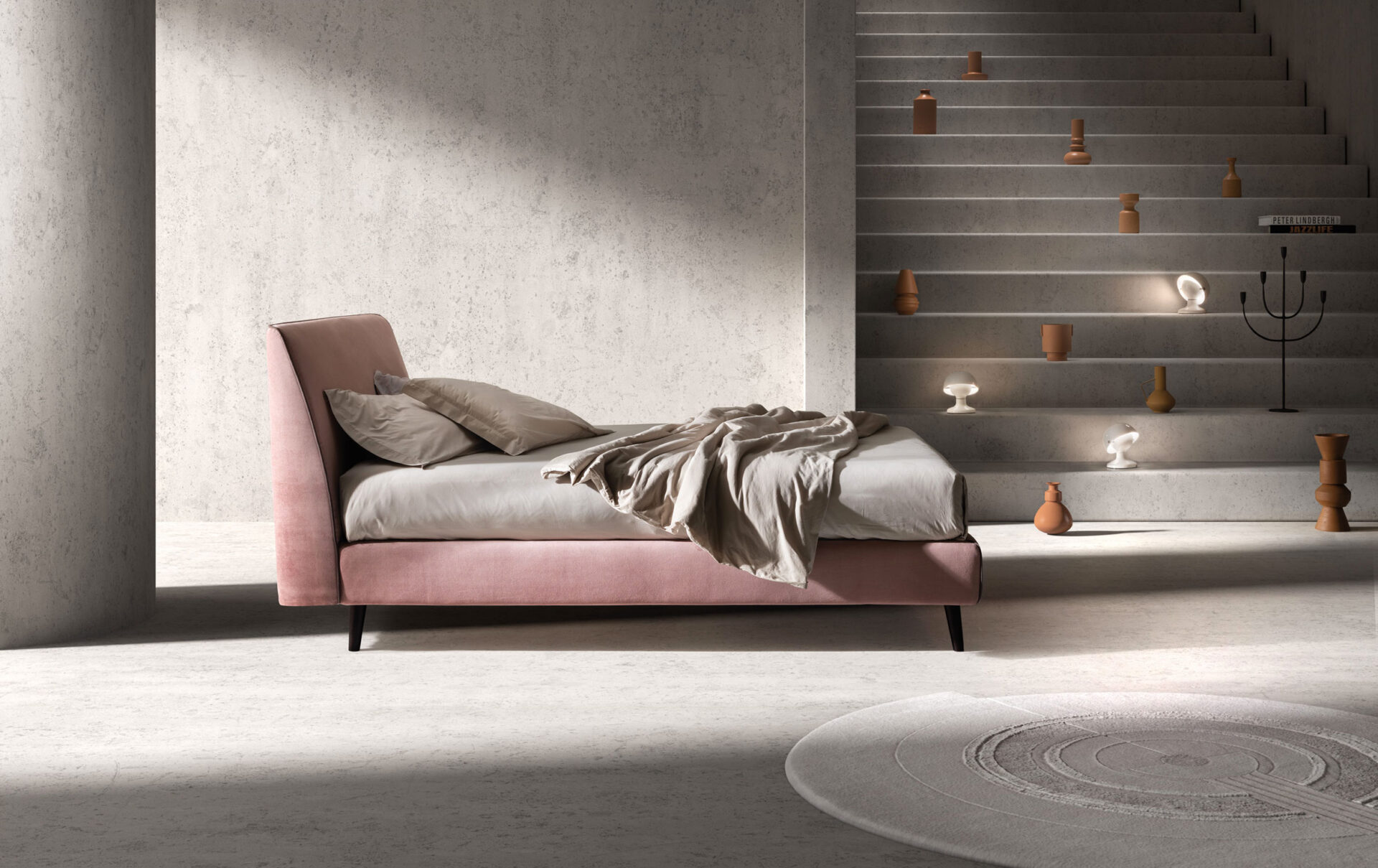 Letto imbottito Time Samoa Divani