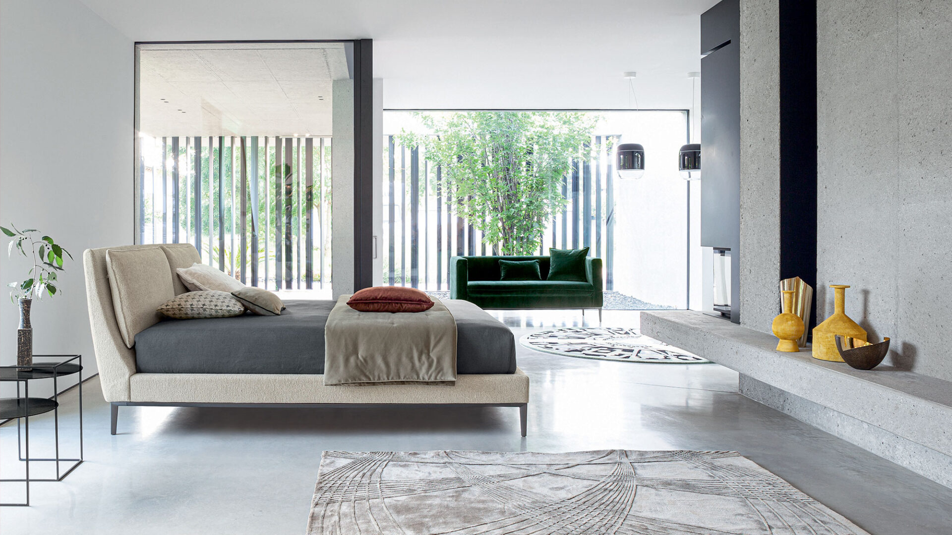 Letto matrimoniale Attico Twils ambientato in camera da letto