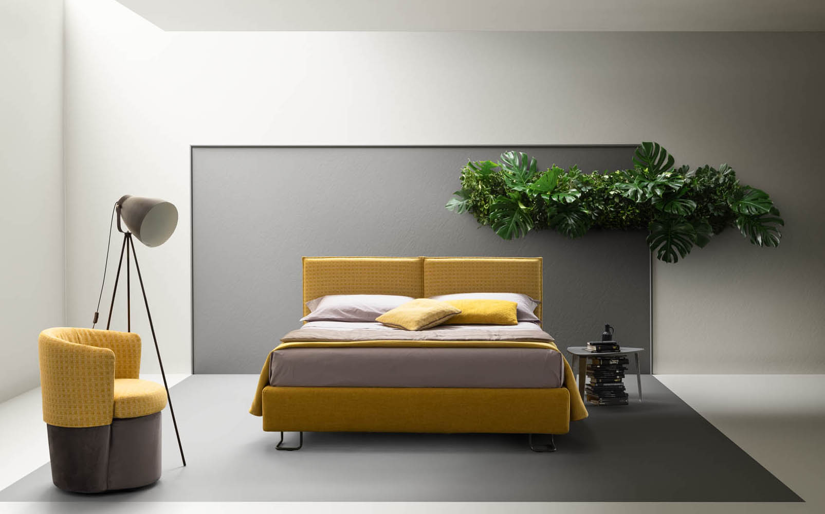 Letto imbottito Twist Samoa Divani vista totale