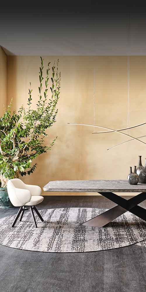 Dettaglio piano in ceramica del tavolo Tyron Keramik Premium