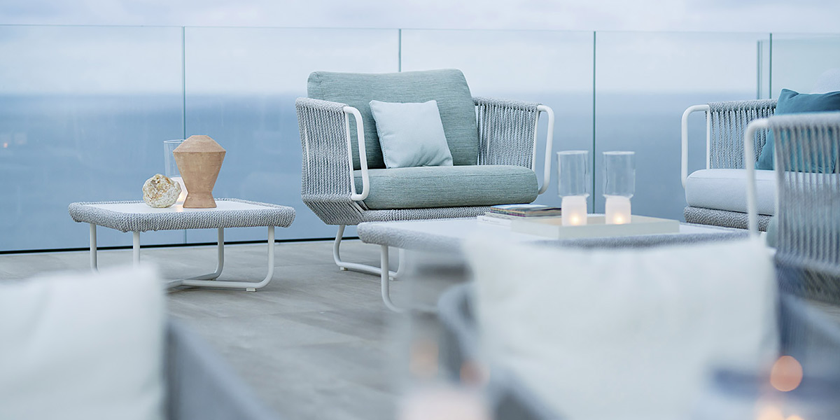 Dettaglio intreccio cordino di canapa collezione Babylon