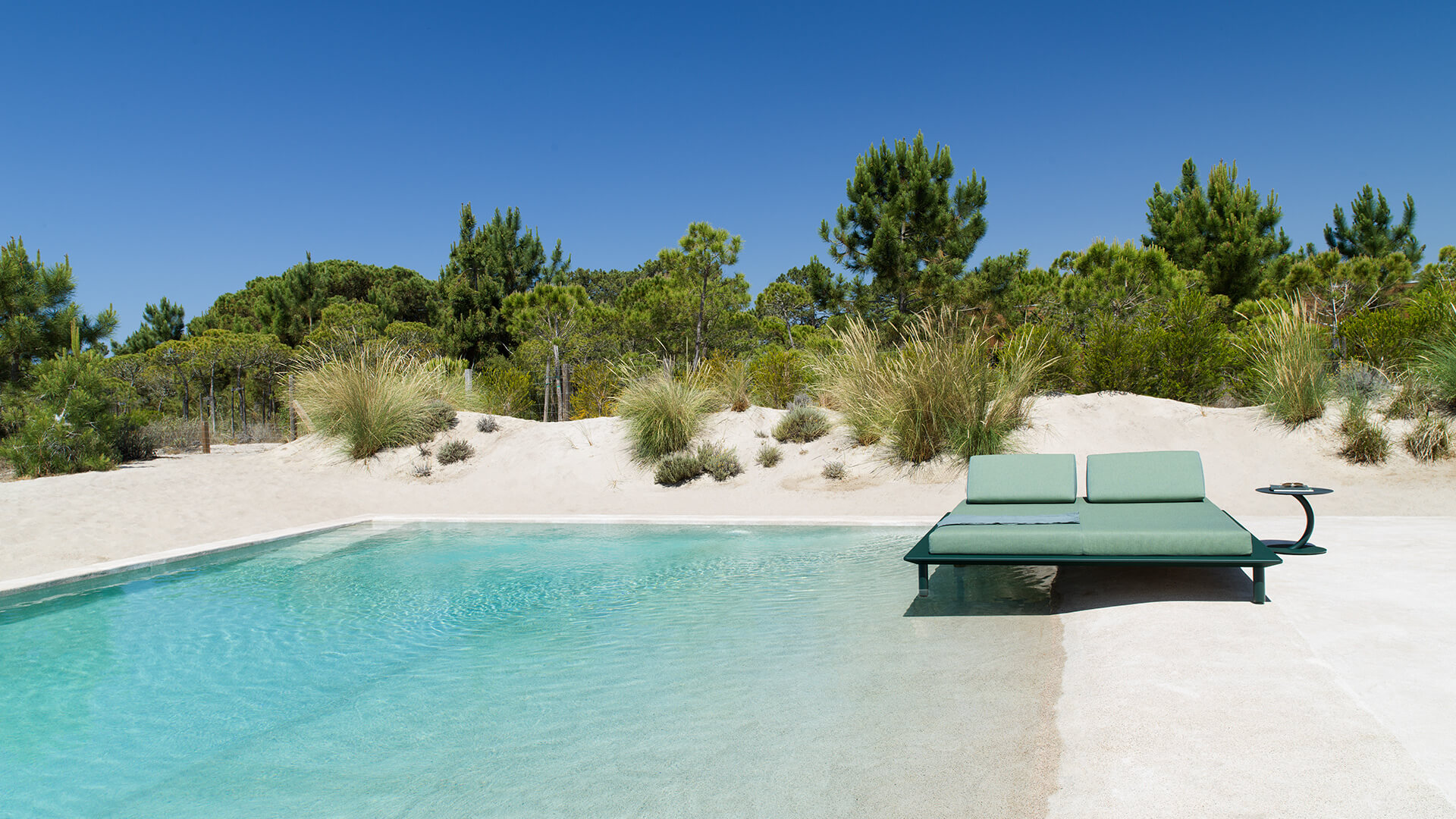 Vista laterale con tende collezione Varaschin