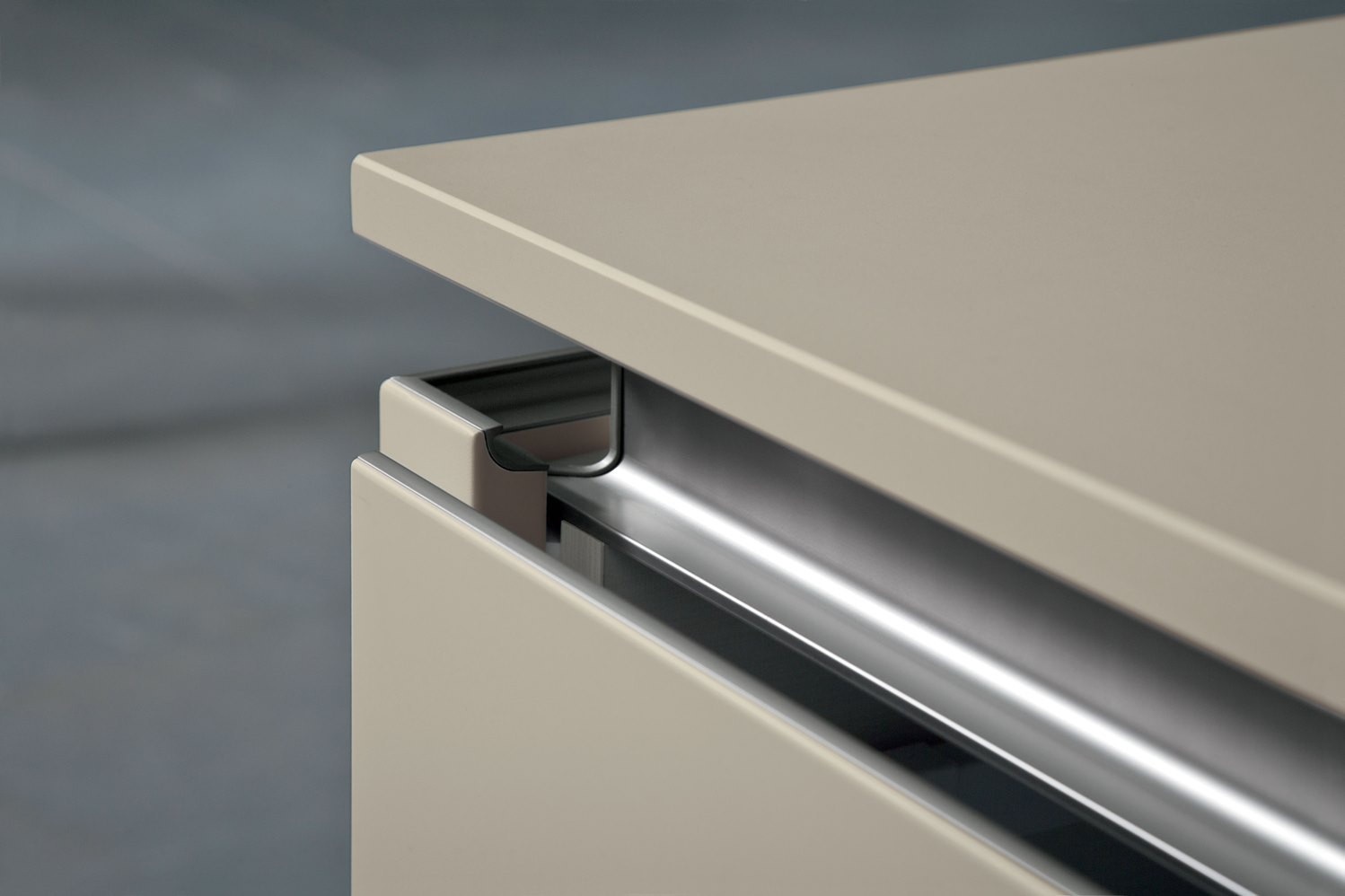 Dettaglio sistema Shell della cucina Oyster Veneta Cucine