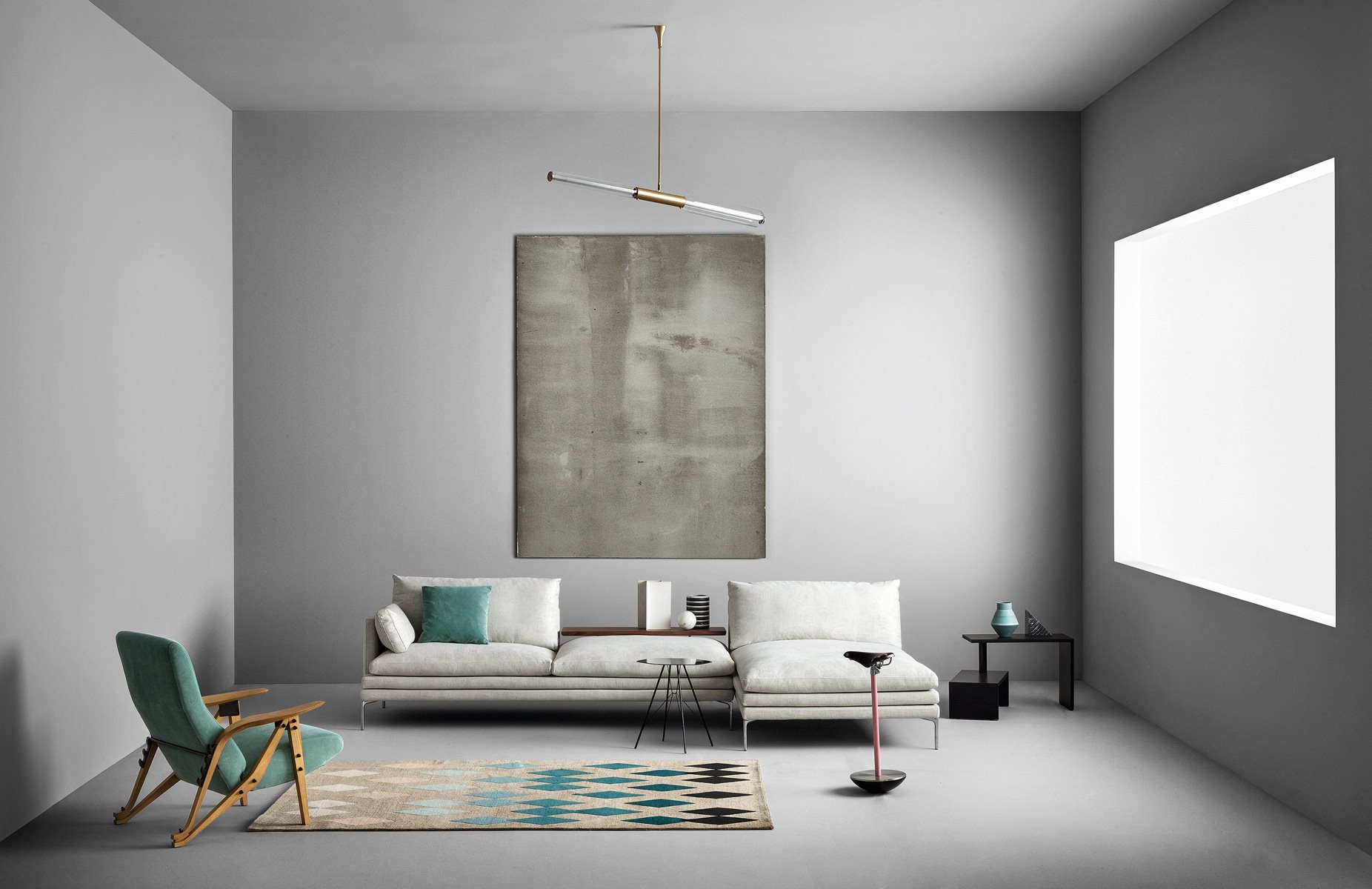 Dettaglio snodo in acciaio del tavolino Basello